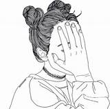 Depression Tumblr Girl Drawing Depressed Outline Disegni Ragazze Disegno Hair Di Grunge Pages Fashion Sketch Coloring Kawaii Hipster Template Le sketch template