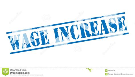 wage increase blue stamp stock illustration illustration  watermark