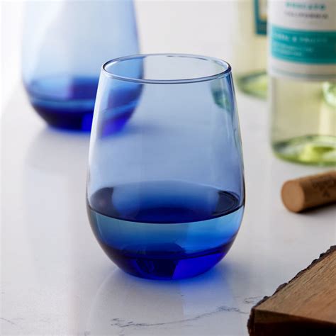 Libbey 231l 15 25 Oz Tidal Blue Stemless White Wine Glass