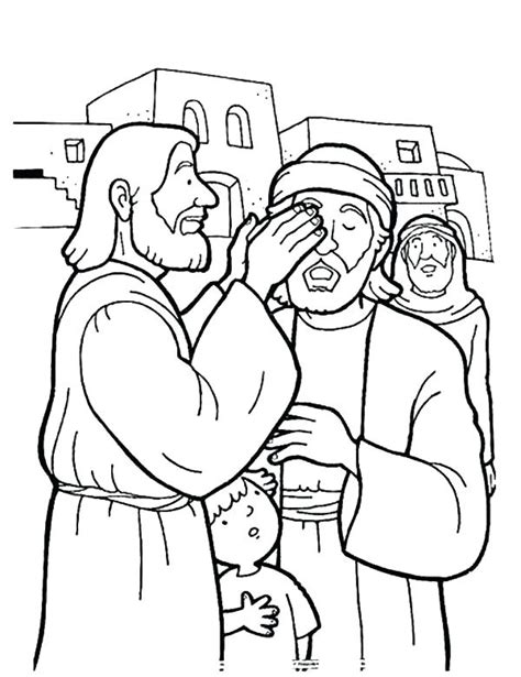 jesus heals  blind man coloring page  getcoloringscom