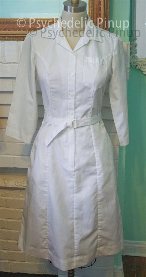 Pinup Nurse Uniform Costume Vintage 1960s 1970s White Nurse