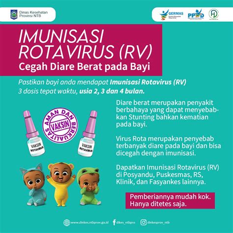 imunisasi rotavirus cegah diare berat  anak dinas kesehatan