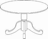 Table Coloring Furniture Pages sketch template
