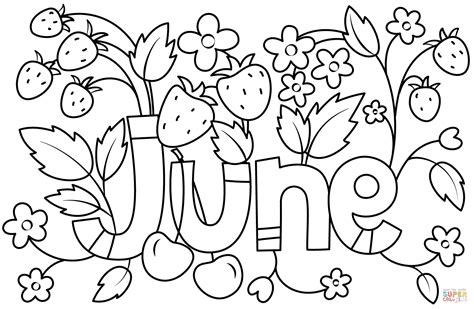 june coloring page  printable coloring pages