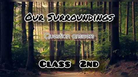 surroundings grade  part  question answers youtube