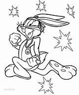 Bunny Bugs Coloring Pages Gangster Printable Kids sketch template