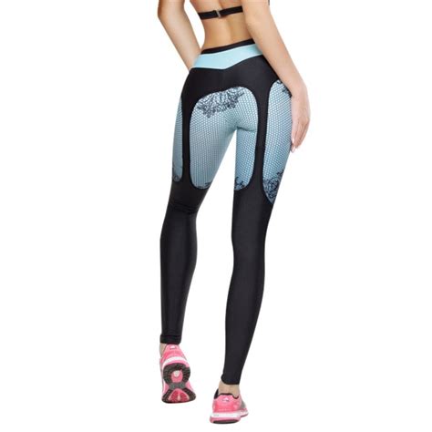 zmvkgsoa sexy printed leggings women fitness clothing booty push up