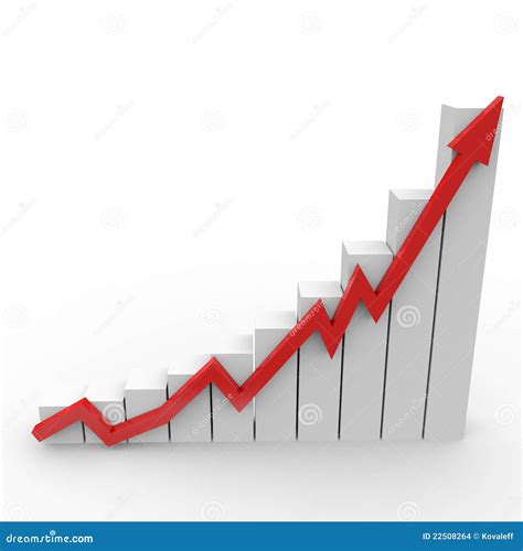 business graph    red arrow stock images image