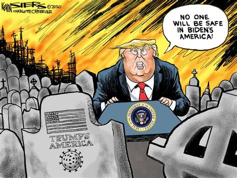 political cartoon  trump delivers powerful speech  kevin siers charlotte observer