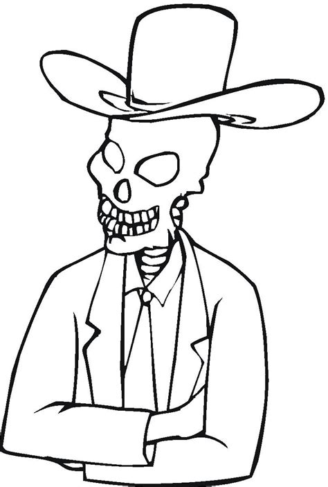 skeleton coloring pages    print
