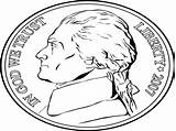 Coin Nickels Nickle sketch template