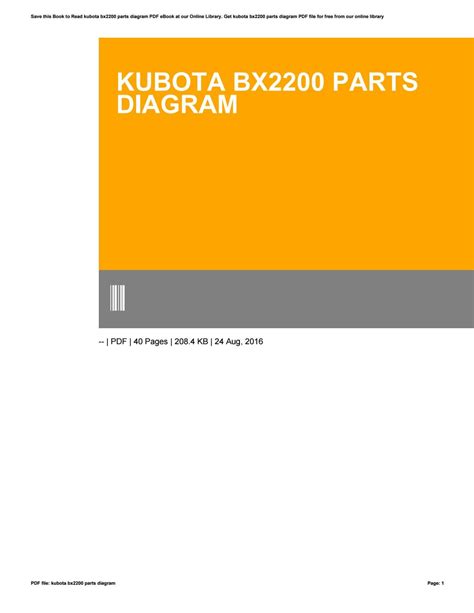 kubota bx parts diagram   issuu