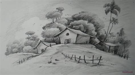draw easy  simple landscape  beginners  pencil