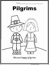 Pilgrim Pilgrims Kindergarten Madebyteachers Indians Toddlers sketch template