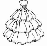 Coloring Pages Wedding Printable Dress Dresses Girls Barbie Gown Ball Kids Fashion Sheets Cute Educativeprintable Popular sketch template