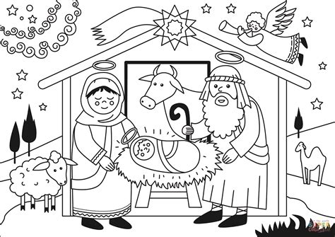 birth  jesus coloring page  printable coloring pages