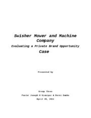 Case analysis of masterton mills inc