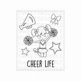 Cheerleader Cheerleading Cheer sketch template