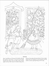 Coloring Pages Christmas Around Book Holidays Vintage Getcolorings sketch template