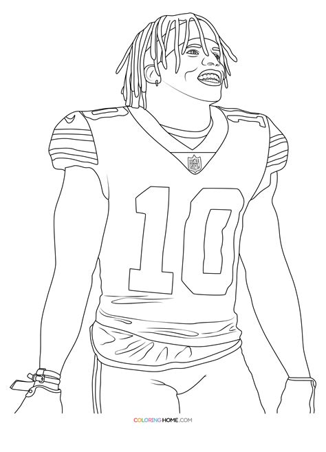 tyreek hill coloring pages coloring nation