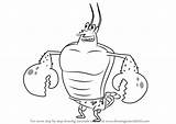 Lobster Larry Spongebob Draw Drawing Squarepants Cartoon Step Tutorials Getdrawings sketch template