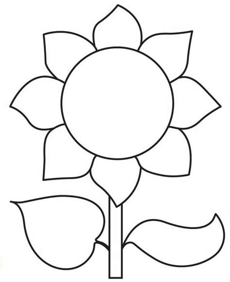 pin  coloring fun  flowers  plants sunflower template flower