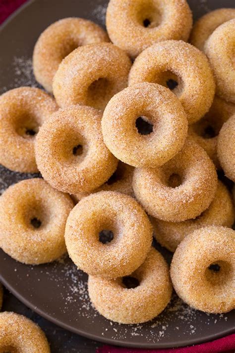 baked cinnamon sugar mini donuts cooking classy