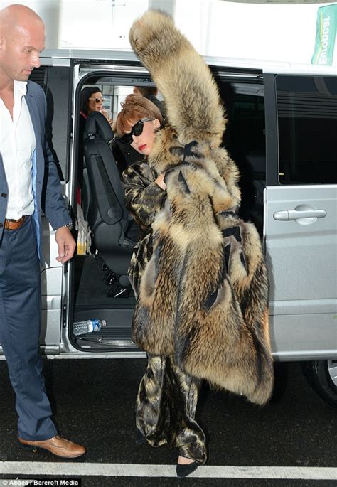 Lady Gaga Steps Out In Fur Outfit As She Tries To Cover Up Weight Gain