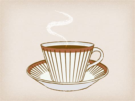 vintage coffee cup illustration by kate england on dribbble