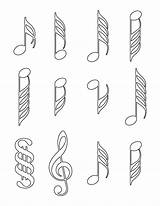 Notes Coloring Musical Pages Music Note Clipartpanda Popular sketch template