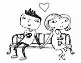 Teenage Lovers Coloringcrew Coloring sketch template