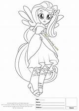 Coloring Equestria Fluttershy Dazzlings Twilight Mlp sketch template