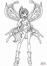 Musa Coloring Believix Pages Winx Club Drawing sketch template