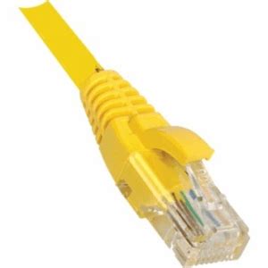 ft cat yellow patch cable  boot weltron products  cb yl connector cables