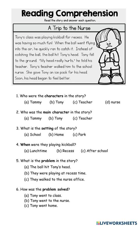 story elements  worksheet  grade      exercises