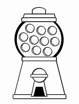 Gumball Machine Clipart Coloring Clipartmag sketch template