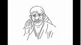 Sai Baba Drawing Easy Pencil Face sketch template