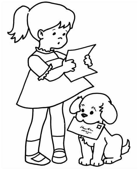 coloring books  mail   pet dog coloring pages