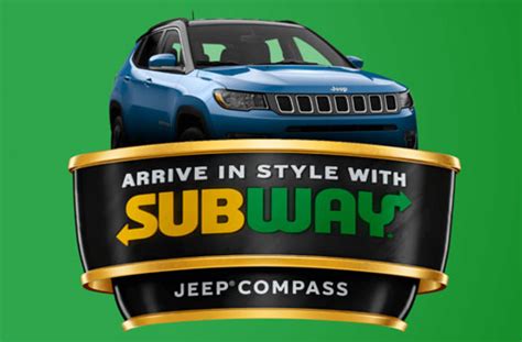 subway canada contest win   jeep compass deals  savealoonie
