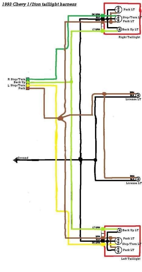 tail light wiring diagram  chevy truck