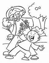 Coloring Fathers Father Garden Pages Making Fun Popular Books sketch template