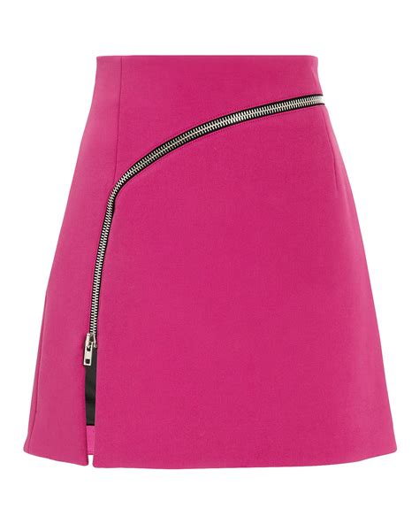 alexander wang curved zip detail pink mini skirt modesens pink mini