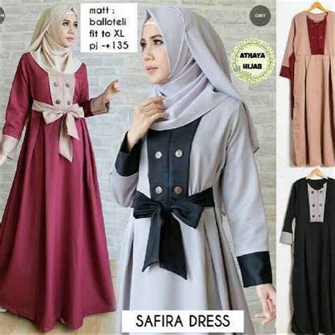 Jual Fashion Wanita Baju Muslim Wanita Safira Dress Di