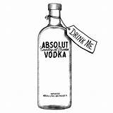 Bottle Drawing Vodka Liquor Alcohol Draw Hennessy Drawings Line Russia Getdrawings Paintingvalley sketch template