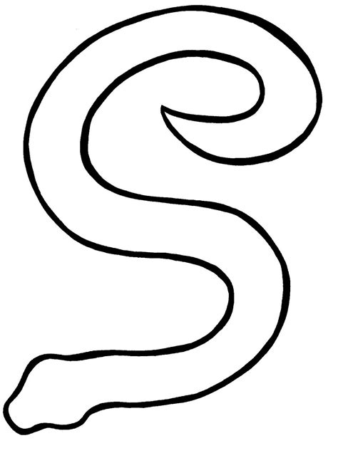 snake outline template clipart