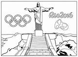 Rio Coloring Statue Olympics Redeemer Pages Christ Olympic Games Brazil Sketch Sport Sports Adult Torch Color Printable Getcolorings Adults Gam sketch template