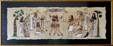 A Music And Dance Scene In Ancient Egypt 93 Cm Wide X 39