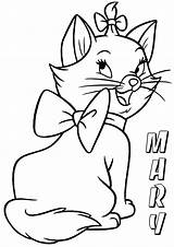 Marie Coloring Pages Cat sketch template