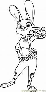 Coloring Judy Hopps Zootopia Pages Badge Color Coloringpages101 Cartoon sketch template