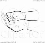 Cupped Hands Clipart Baby Two Illustration Vector Royalty Together Perera Lal Template Coloring sketch template